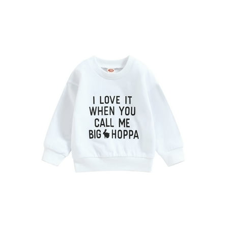 

Canrulo Infant Toddler Baby Girl Boy Oversized Sweatshirt Long Sleeve Top Shirt Pullover Easter Clothes White 2-3 Years