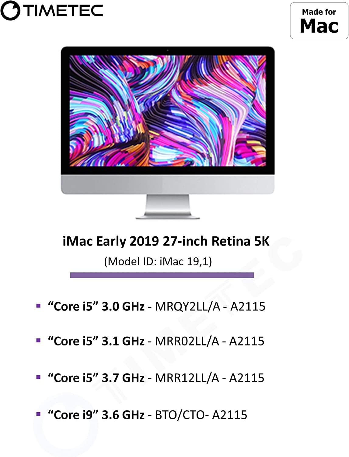 Timetec Hynix IC 64GB KIT(4x16GB) Compatible for Apple 2019 iMac 27-inch w/Retina 5K Display DDR4 2666MHz PC4-21300 2Rx8 CL19 1.2V SODIMM Memory RAM Upgrade (64GB KIT(4x16GB))