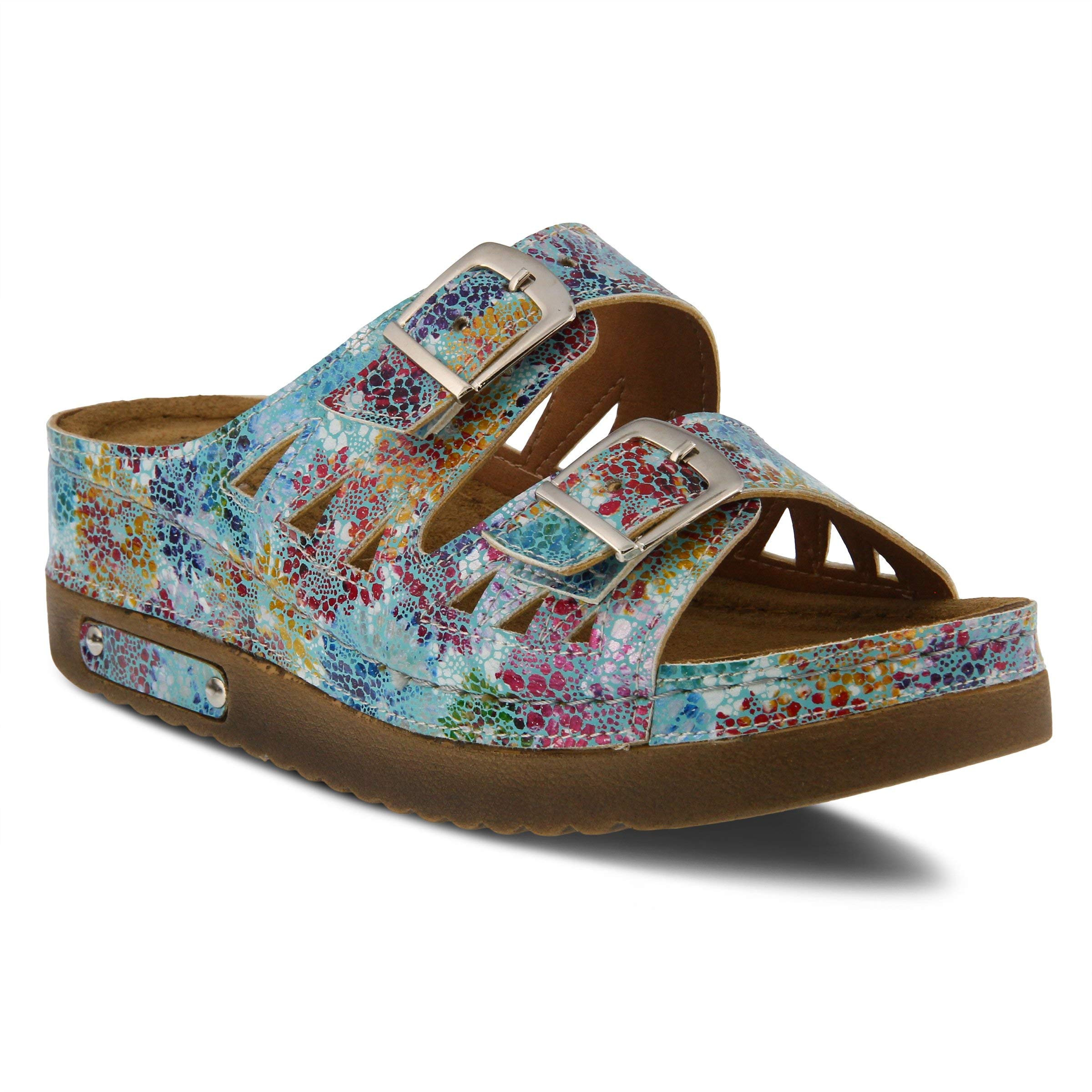 Flexus - Flexus Delsie Sandals Blue Multi - Walmart.com - Walmart.com