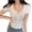 White, variant on Button Down Henley Shirts for Women Short Sleeve Slim Fit Cropped Tunic Tops Summer Casual Tee Black L