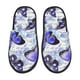 thumbnail image 1 of Balery Butterflies Pantuflas de Casa de Felpa Silenciosas con Diseño Estampado, Zapatillas Cómodas Antideslizantes de Algodón para Interior-Large, 1 of 8