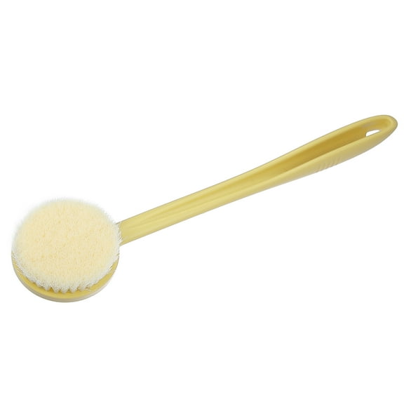 Vocoste 1 Pc Body Bath Brush Back Scrubber for Shower with Long Handle for Skin Exfoliating PP Beige