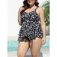 thumbnail image 4 of Charmo Womens Plus Size Tankini Tops Flowy Bathing Suits Tops Printed Swim Tops, 4 of 6