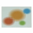 thumbnail image 1 of Orange Cutting Board, Colorful Half Tone Circles with Spots on White Background Retro Design, Decorative Tempered Glass Cutting and Serving Board, Small Size, Red Orange and Blue, by Ambesonne, 1 of 1