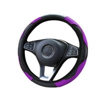 AUQ Steering Wheel Covers,Breathable Steering Wheel Cover Universal Fit for 15-Inch Steering,Purple