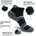 thumbnail image 2 of COOPLUS 10 Pairs Mens Low Cut Ankle Socks Cushioned Tab Socks Moisture Wicking Athletic Running Socks (Sock Size 10-13), 2 of 8