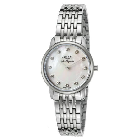Rotary Lb90016-07 Women's Les Originales Stainless Steel Mother Of Pearl Dial Ss Watch