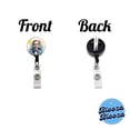 thumbnail image 3 of Creepy Ventriloquist Dummy Watercolor Retractable Reel ID Badge Key Card Name Tag Holder with Clip, 3 of 7