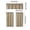 Khaki, variant on COM1950s Kitchen Curtains 3 Piece Set, Tier and Valance Curtains, Light Filtering Solid Color Curtains, Easy Care Window Treatments for Kitchen, Living Room and Dining Area