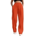 thumbnail image 3 of High Waisted Sweatpants for Women Wide Leg Drawstring Loose Long Pants Orange-Red XL, 3 of 8