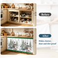 thumbnail image 3 of Christmas Cabinet Curtains 28"x51" Sink Skirt for Bathroom Kitchen, Farmhouse Truck Trees Elk Gifts Winter Plaid Green Self Stick Adhesive Under Desk Covers Tall Laundry Cabinet Storage Organizer, 3 of 8