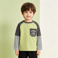 thumbnail image 2 of YOUYEDIAN Toddler Boy Long Sleeve Shirt Fashion Crewneck Pullover Tops, 2 of 5
