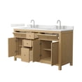 thumbnail image 6 of Wyndham Collection Wcf9292-60D-Qtz-Us3mxx Pendry 60" Free Standing Double Basin Vanity Set, 6 of 7