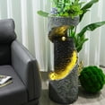 thumbnail image 3 of Modern Floor Standing Waterfall Fountain LED Lights for Garden Porch Decor, 3 of 8