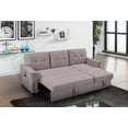 thumbnail image 3 of 84'' Convertible Pull Out Sofa Bed with USB Charging Ports and Pocket, L Shaped Upholstered Sectional Comfy Couch with Reversible Storage Chaise for Apartment, Studio, Office, 3 of 8
