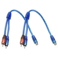 thumbnail image 1 of MYG 2Pcs Set RCA Audio Cable "Y" Splitter Adapter Computer 1 Female To 2 Males Cord, 1 of 9