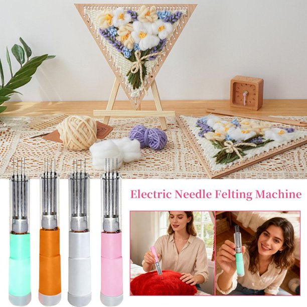 Aiguille à feutrer avec manche Clover - outil de feutrage pour laine