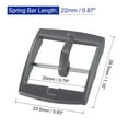 thumbnail image 2 of Unique Bargains Watch Strap Clasp Replacement Plastic Buckle for 20mm Width Watch Bands Grey 2 Pack, 2 of 5