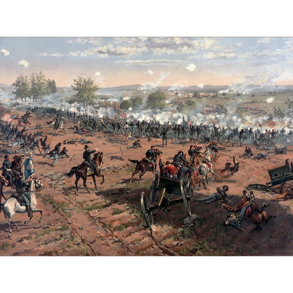 US Civil War Battle Gettysburg 1887 Thulstrup Extra Large XL Wall Art Poster Print