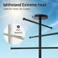 thumbnail image 4 of KES Black Outdoor Towel Rack with Marble Weighted Base, 5-Feet Pool Towel Rack Outdoor for Hot Tub 18/8 Stainless Steel, Adjustable 3 Arms with Storage Tray, 4 of 11