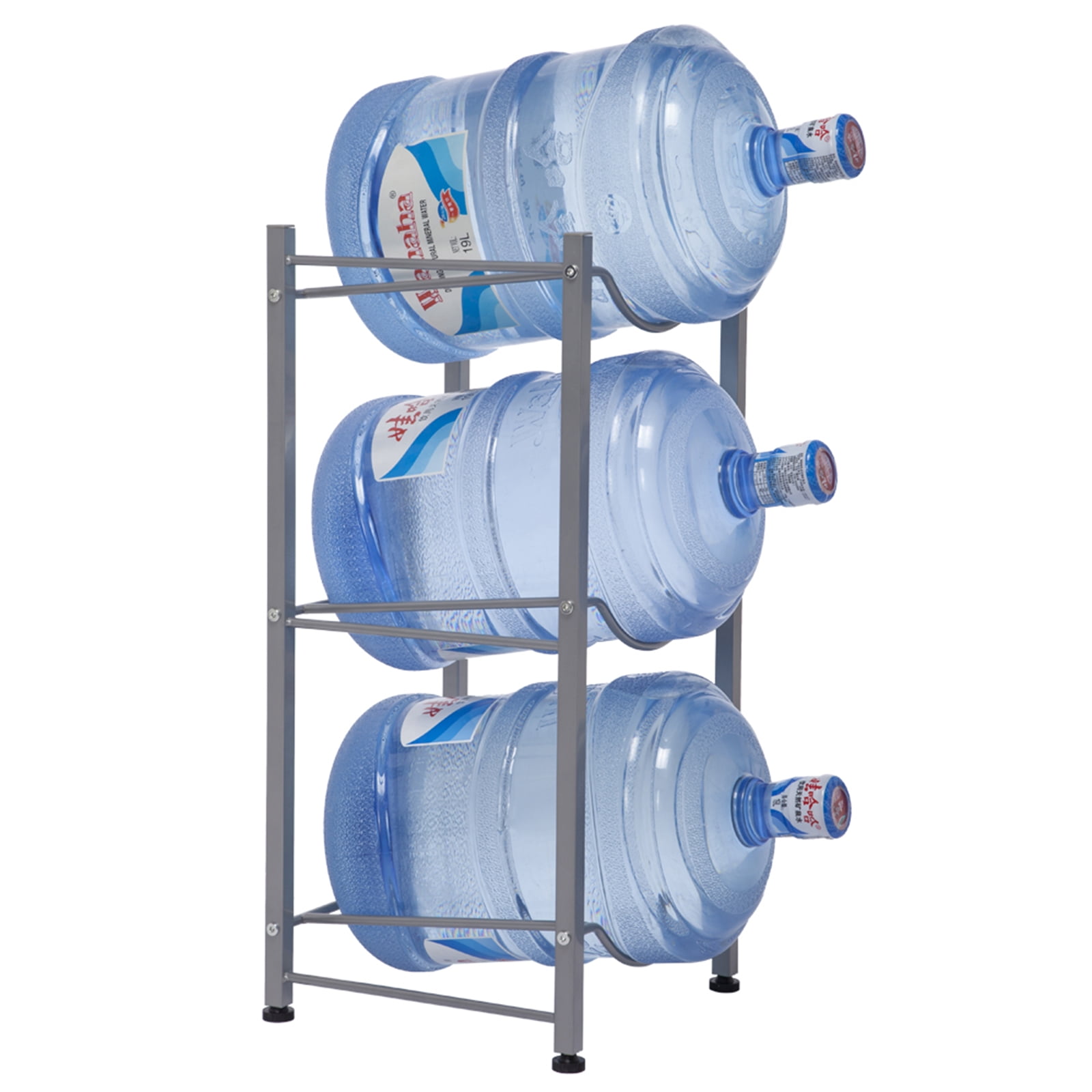 Private Jungle 3-Tier Water Rack Stainless Steel Heavy Duty Water Cooler Jug Rack Storage Organizer for 5-Gallon Water Bottles