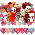 thumbnail image 2 of Shininglove 28 Pack Valentines Day Gift Cards for Kids with Bear Plush Toys Keychains for Valentines Party Favor Supplies, Classroom Exchange, 2 of 7