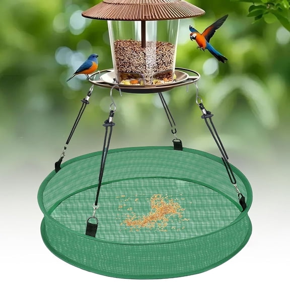 20'' Bird Seed Catcher Tray for Bird Feeder, Birdseed Hoop for Hanging Bird Feeder Platform, Outdoors, Backyard, Garden, 1 Count