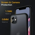 thumbnail image 5 of JETech Matte Case for iPhone 11 6.1-Inch, Shockproof Military Grade Drop Protection, Frosted Translucent Back Phone Cover, Anti-Fingerprint (Black), 5 of 6