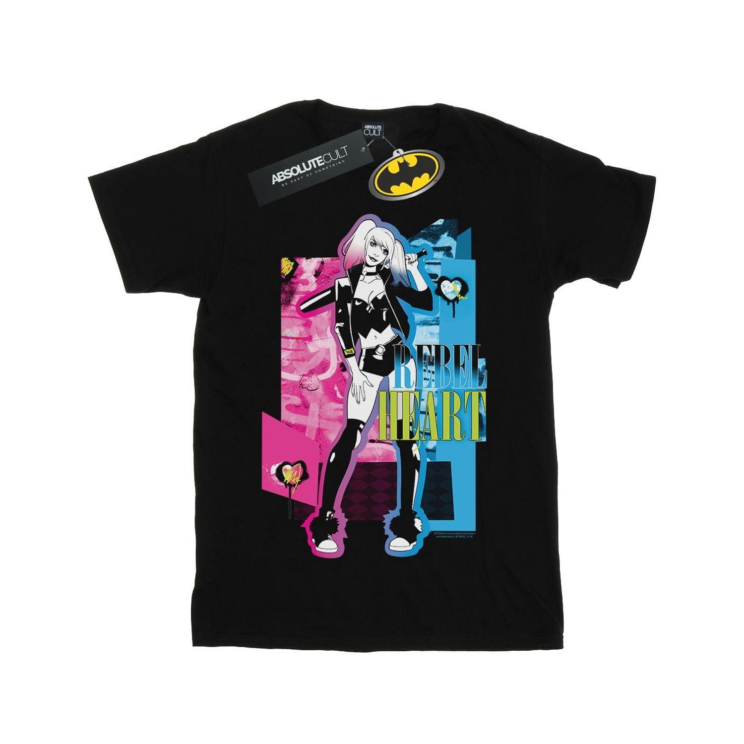 DC Comics T-Shirt Garçon Harley Quinn Cœur Rebelle
