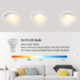 thumbnail image 4 of Bombilla LED DEWENWILS GU10 de 7 W (equivalente a 50 W), 3000 K, regulable, paquete de 6, 4 of 7