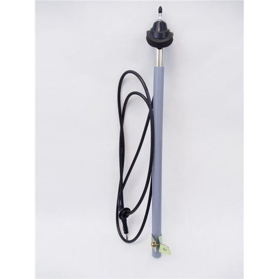 Dodge D50, Plymouth Arrow & Champ 3-Section Chrome with Base Am & Fm Replacement Antenna - Black