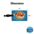thumbnail image 3 of Pufferfish Cute Faux Leather Travel Luggage Tag, 3 of 7
