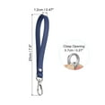thumbnail image 2 of Uxcell PU Leather Keychain, Key Holder Keyring Strap with Metal Silver Key Ring Lock for Wallet Purse, Dark Blue, 2 of 6