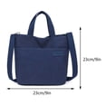 thumbnail image 3 of Bolso de mano para mujer Bolso de mano de lona de moda de gran capacidad Bolso de mensajero sólido (Azul) Sywqhk Para Estrenar, 3 of 6