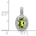 thumbnail image 3 of 925 Sterling Silver Diamond Peridot Necklace Charm Pendant Birthstone August, 3 of 7