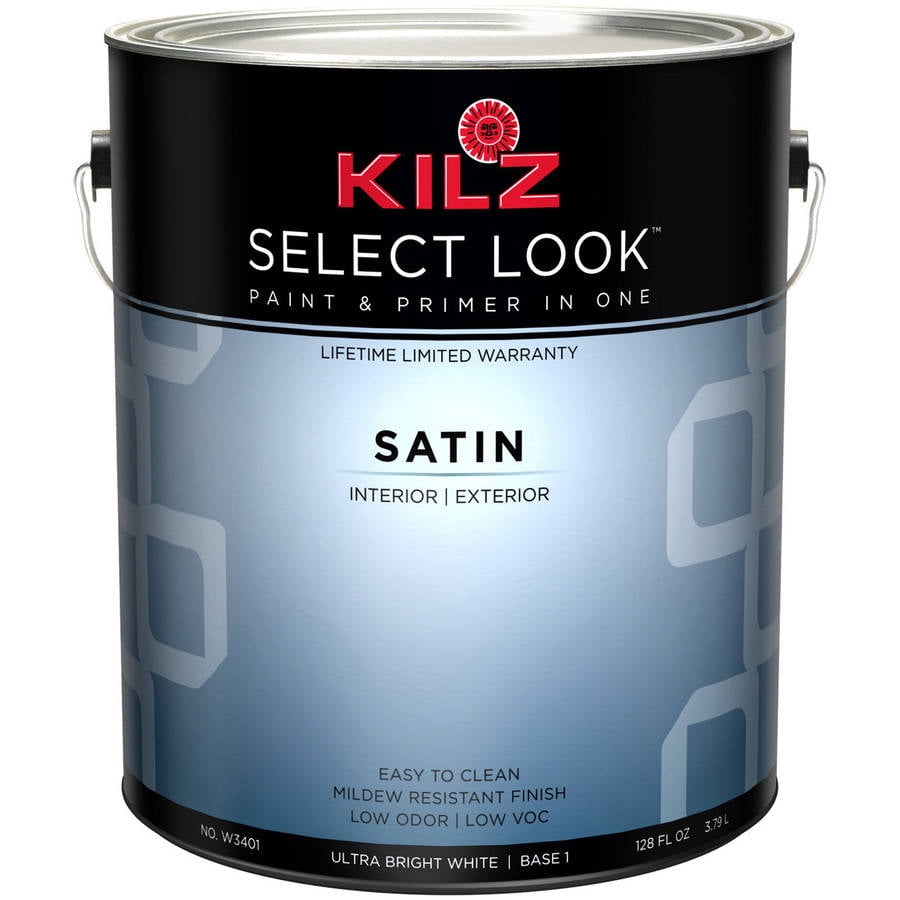 KILZ Select Look Interior & Exterior Bright Base, White, 3 Quart