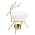 thumbnail image 1 of Candelabro de metal creativo de estilo nórdico con bandeja, portavelas decorativo hecho a mano Opción 3 Dorado, 1 of 9