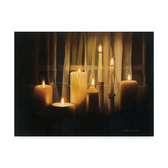 Trademark Fine Art 'Burning Bright Large Candles' Canvas Art by Cecile Baird