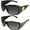 Black-Smoke, variant on Rodeo Queen Angel Plus Padded Motorcycle Sunglasses Womens 2 Pair Black Frame Rhinestone Sunglasses w/Silver Wing Accent Clear & Gradient Smoke Lenses