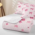 thumbnail image 4 of Erosebridal Cute Princess Bow Twin Quilt Set for Girls, Cartoon Star Print Twin Coverlet Set, 2-Piece, 4 of 7