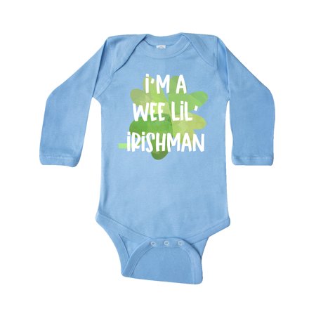 

Inktastic St. Patrick s Day I m a Wee Lil Irishman Gift Baby Boy or Baby Girl Long Sleeve Bodysuit