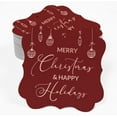 thumbnail image 2 of Inkdotpot Merry Christmas & Happy Text Bottle Tag Real Rose Gold Foil Favor Bracket Shape Hang Tags Pack Of 50, 2 of 7