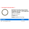 thumbnail image 2 of Manifold To Front Line Exhaust Gasket - Compatible with 2007 - 2010 Dodge Ram 2500 6.7L 6-Cylinder 2008 2009, 2 of 2