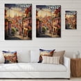 thumbnail image 4 of Designart "Magical Oaxaca Surrealism in Colorful Mexico I" Cityscapes Print on Natural Pine Wood, 4 of 5
