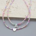 thumbnail image 4 of Gargantilla de cuentas de semillas para mujer, Collar con colgante colorido hecho a mano, 26 letras de concha, corazón, joyería Bohemia, regalo, 4 of 4