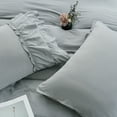 thumbnail image 5 of Move Over Gray Duvet Cover Set Ruffle Pattern Design Boho Ruffle Duvet Cover Set King Size, 5 of 8