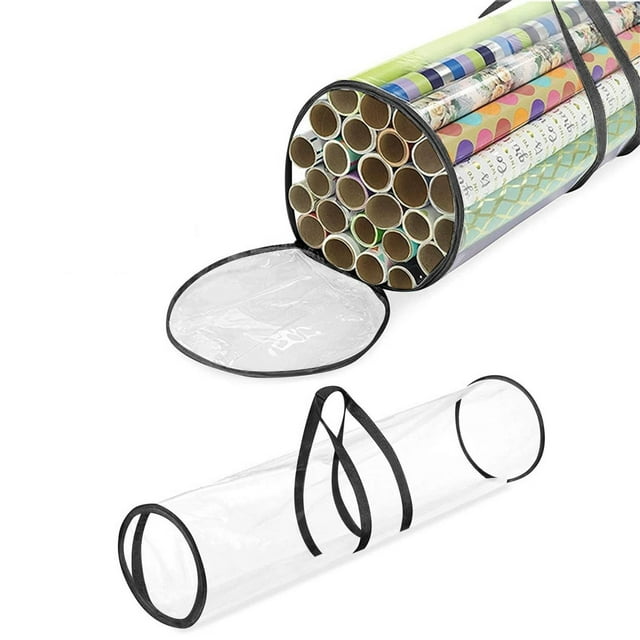 Christmas Decor Home Textile Storage Christmas Wrapping Paper Storage Bag Upto Long Slim Underbed Design Wrap Organizer Zippered Wrapping Paper Roll Bag Wate Storage case
