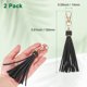 thumbnail image 3 of Uxcell 2-Pack Borlas de Cuero PU de 5.9 Pulgadas Pequeñas para Llaveros Negras con Anillos para Manualidades de Bricolaje, 3 of 7