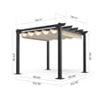 thumbnail image 3 of DSstyles 2024 Summer New Outdoor Patio Gazebo - Aluminum Alloy Frame, Canvas Canopy, Expansion Bolts, Perfect for Patio Pergola Garden Canopy, 3 of 5