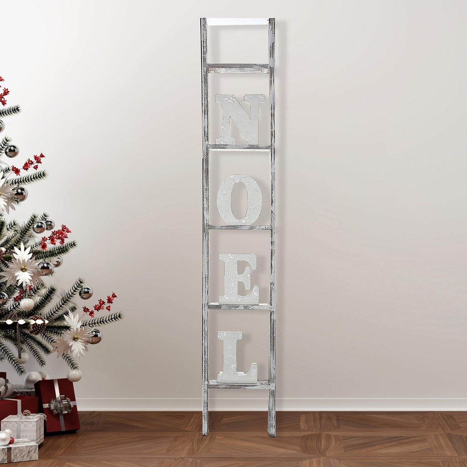 Christmas Wooden Ladder With Noel Sign